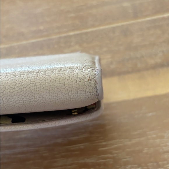 Miu Miu Beige Calfskin Leather Double Snap Wallet - Picture 7 of 14